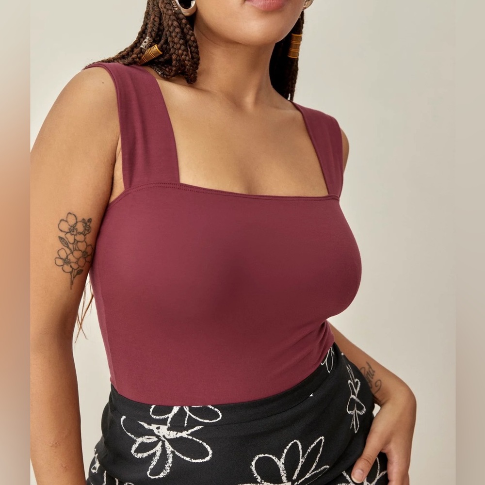 Reformation Clarke Knit Tank in Plum
